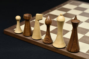 Minimalist Artistic Chess Pieces <br>in Boxwood
