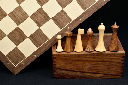 Minimalist Artistic Chess Pieces <br>in Boxwood