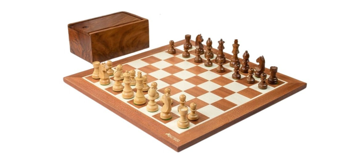 'Amber' Chess Set <br>Crafted in Mahogany Wood