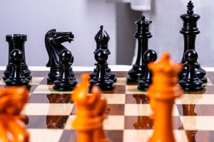 Schaakspel Antiek <br>in palissander en buxushout