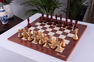 Vermeil Chess Set <br>Crafted in Ash and Rosewood