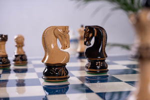 Royal Blue Chess Set <br>Crafted in Sycamore