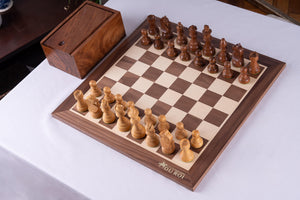 Authentique Chess Set <br>Crafted in Walnut and Maple