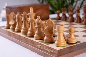 Authentique Chess Set <br>Crafted in Walnut and Maple