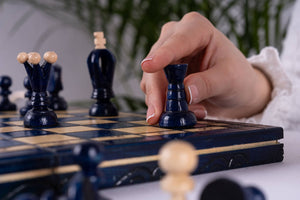 Blueberry Chess Set <br>in Hornbeam Wood