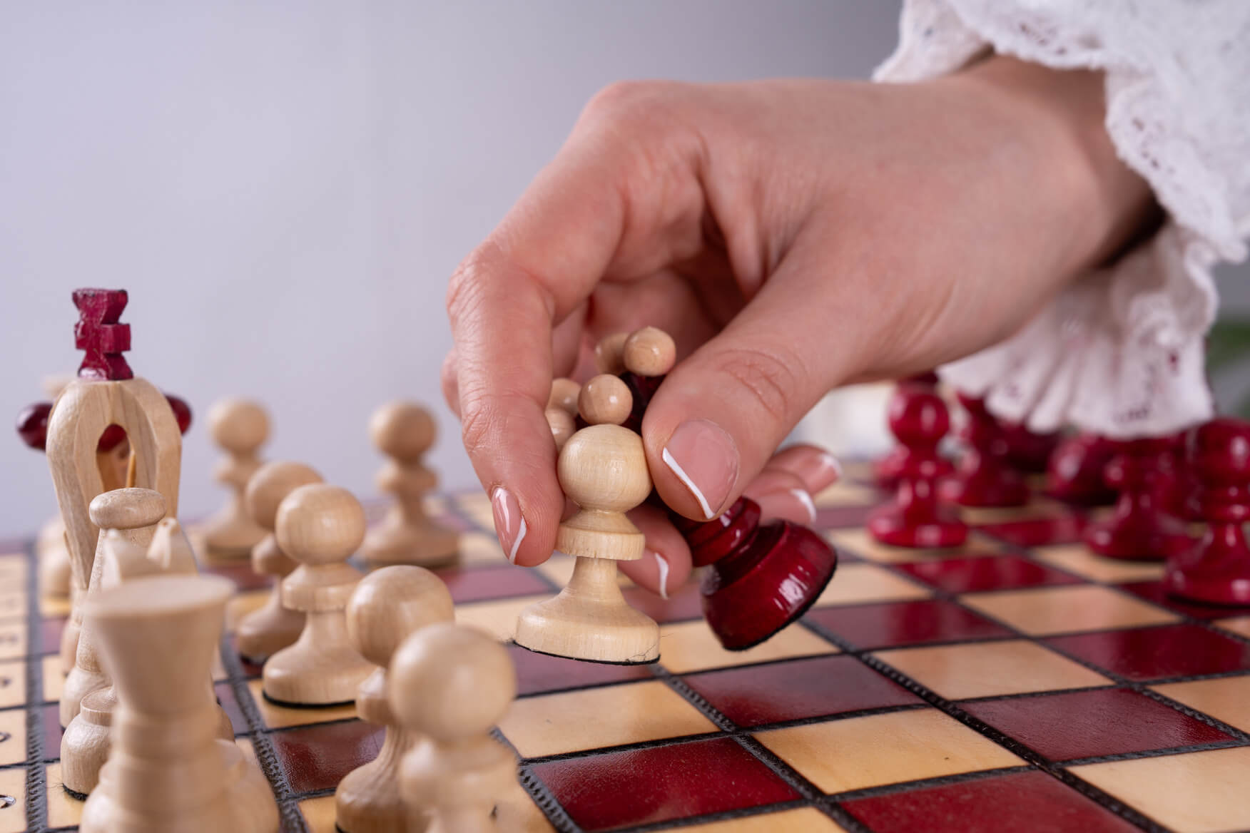 'Cherry' Chess Set <br>Crafted in Cherry Wood