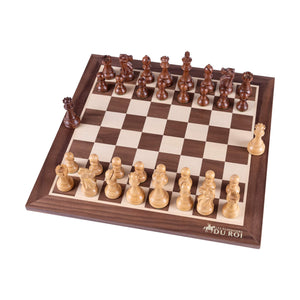 Bayard Chess Set <br>Crafted in Walnut and Maple Wood