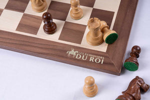 Bayard Chess Set <br>Crafted in Walnut and Maple Wood