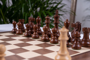 Bayard Chess Set <br>Crafted in Walnut and Maple Wood