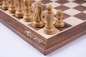 Bayard Chess Set <br>Crafted in Walnut and Maple Wood