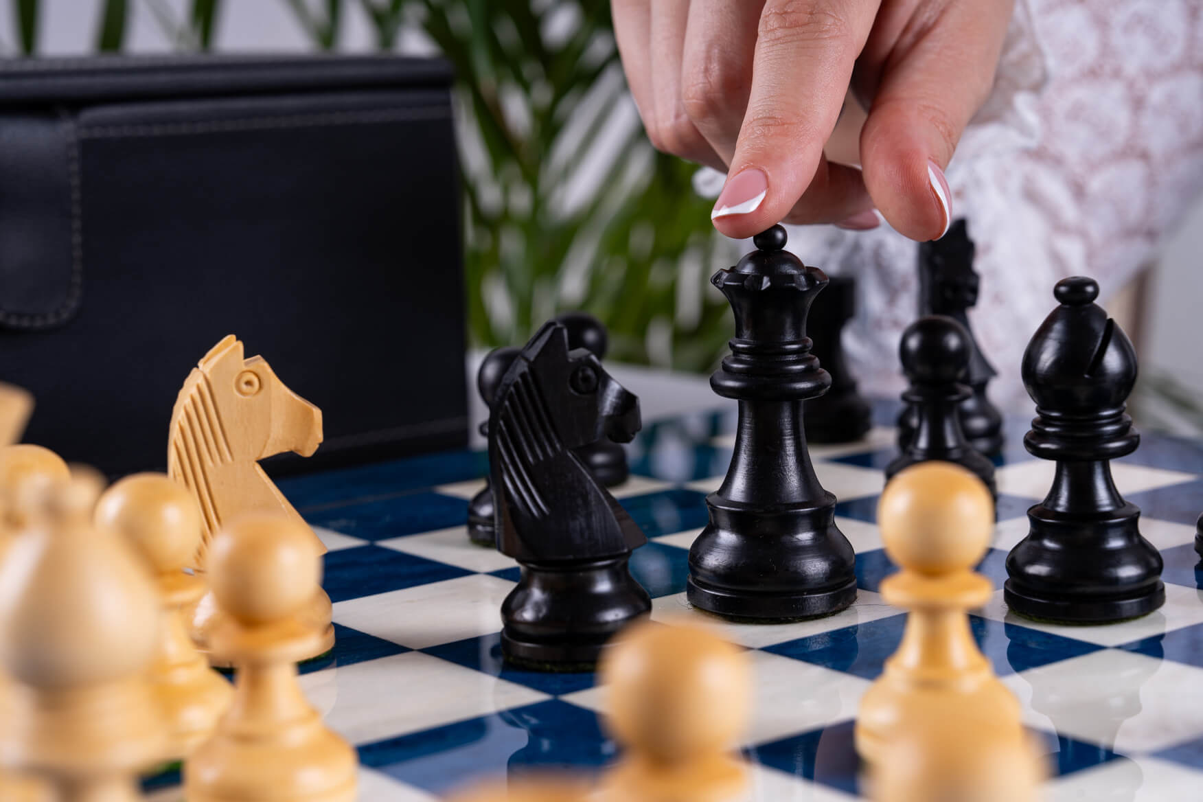 Sapphire Chess Set <br>in Ash and Boxwood