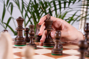 Victory Chess Set <br>in Mahogany Wood