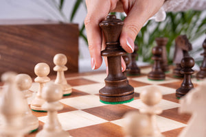 Victory Chess Set <br>in Mahogany Wood