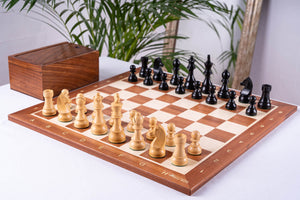 Zestaw szachowy Perseverance <br>z mahoniu i bukszpanu