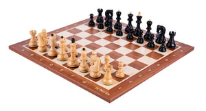 Banner Chess Set <br>en caoba y boj