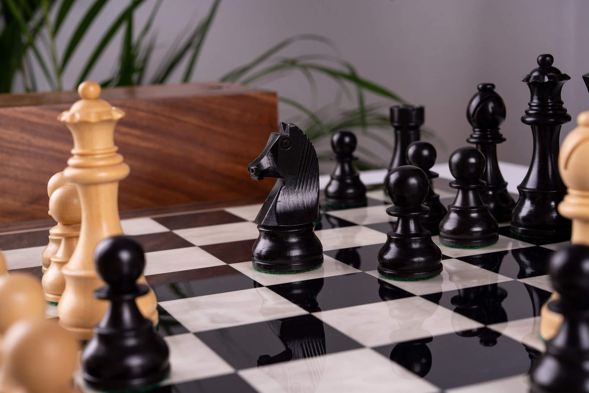 Chess Set Transmission <br>in Ebony et Boxwood