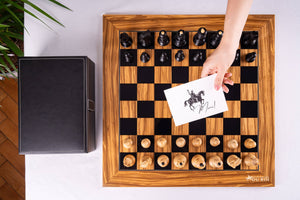 Chess Set Racines <br>in Olive wood