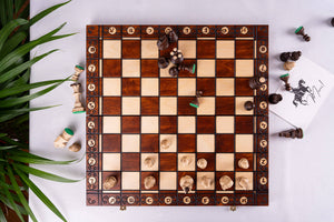 Artisanal Chess Set <br>Crafted in Maple and Hornbeam