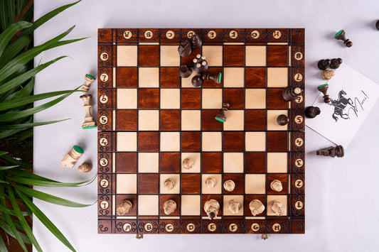 Artisanal Chess Set <br>Crafted in Maple and Hornbeam