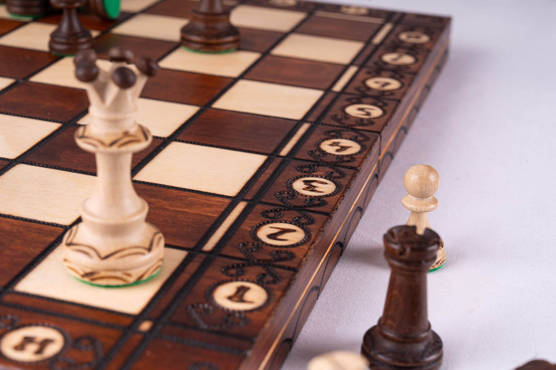 Artisanal Chess Set <br>Crafted in Maple and Hornbeam