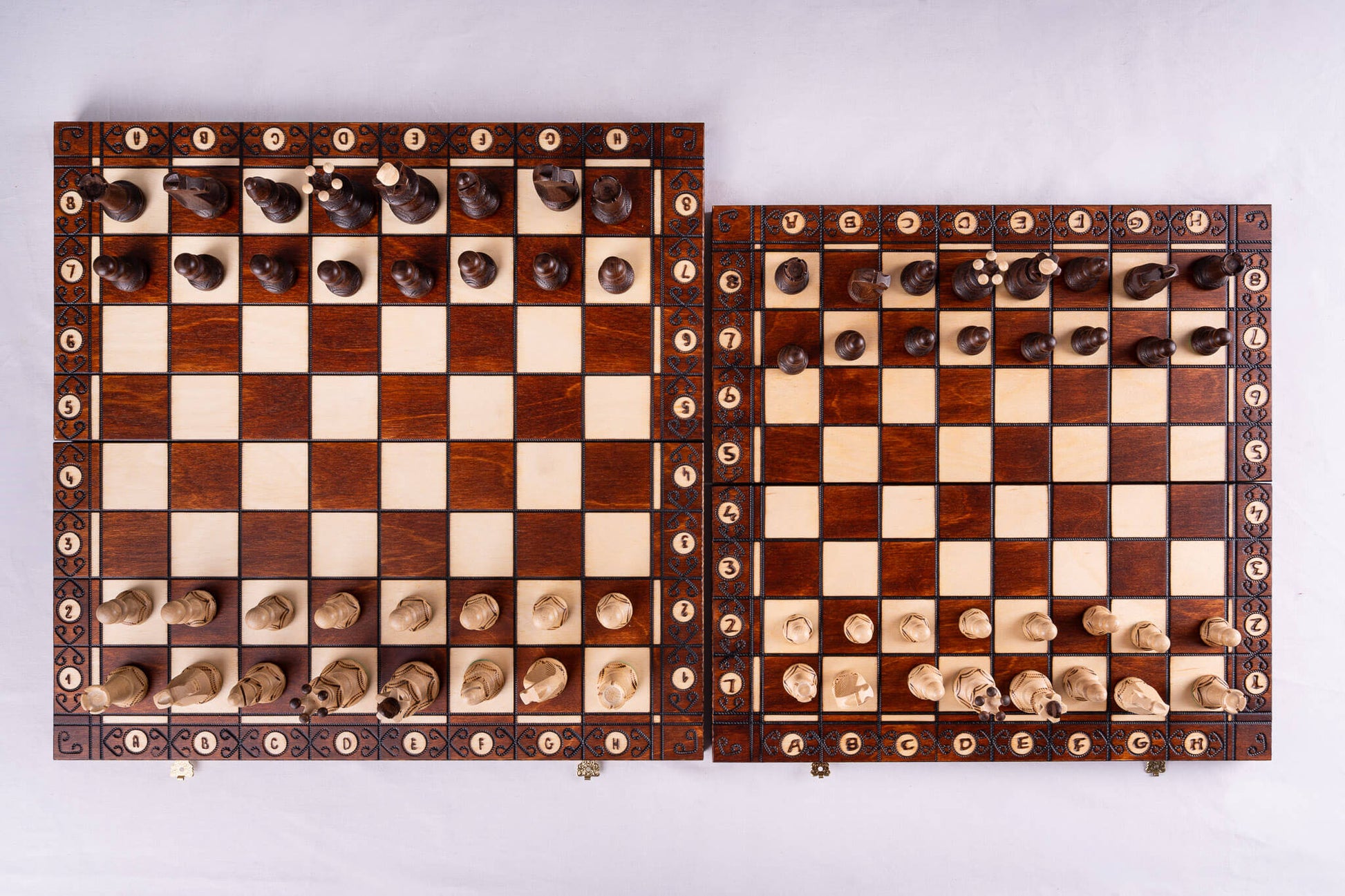 Artisanal Chess Set <br>Crafted in Maple and Hornbeam
