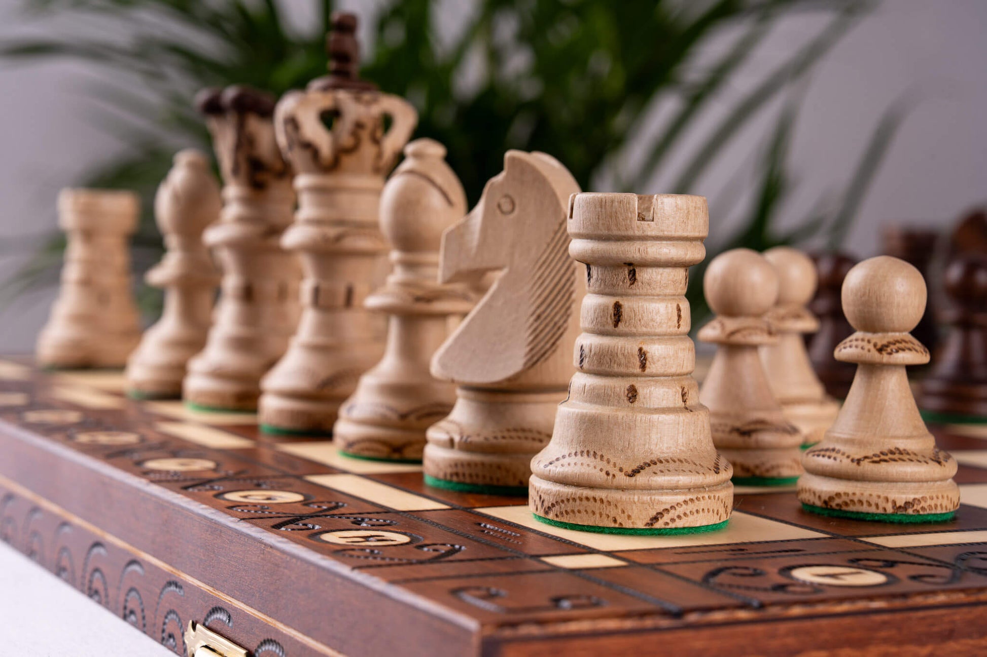 Artisanal Chess Set <br>Crafted in Maple and Hornbeam