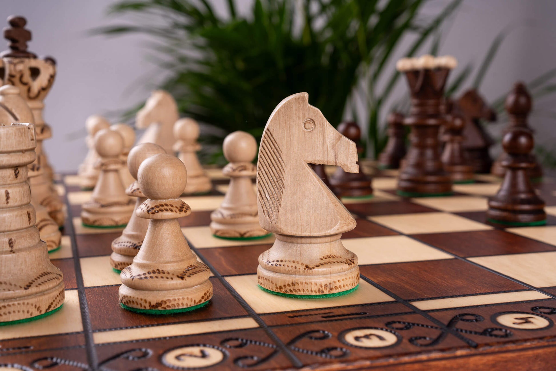 Artisanal Chess Set <br>Crafted in Maple and Hornbeam