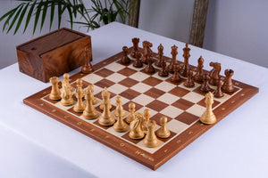 Chess Set Lauriers <br>in Boxwood & Mahogany