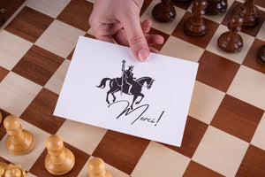 Chess Set Lauriers <br>in Boxwood & Mahogany