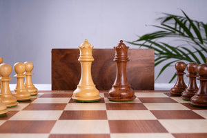 Chess Set Lauriers <br>in Boxwood & Mahogany