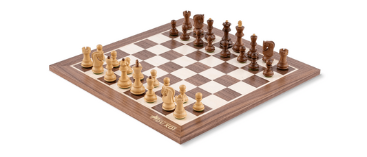 Distinction Chess Set Crafted in Maple and Walnut — Product view 1