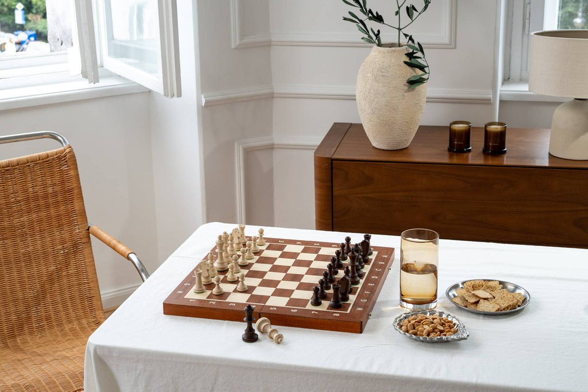 Tournament Chess Set Crafted in Mahogany — Product view 1