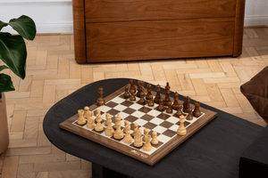 Bayard Chess Set Crafted in Walnut and Maple Wood — interior view 2