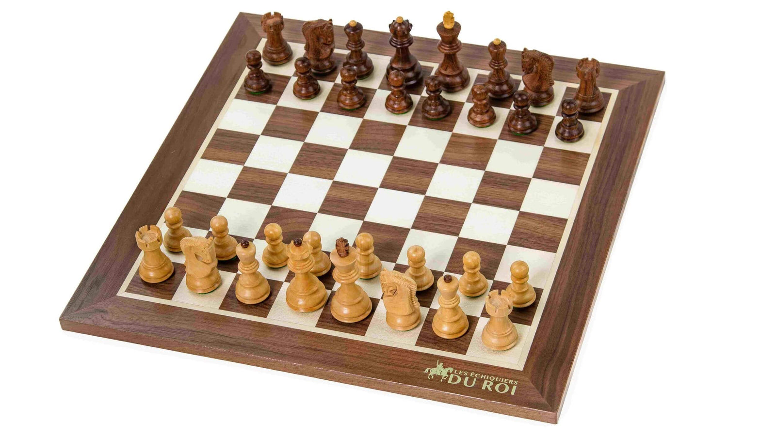 Distinction Chess Set <br>Crafted in Maple and Walnut