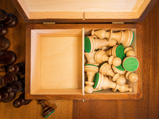 Artisanal Wooden Box <br>for Chess Pieces