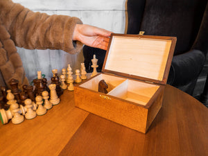 Victory Chess Set <br>in Mahogany Wood