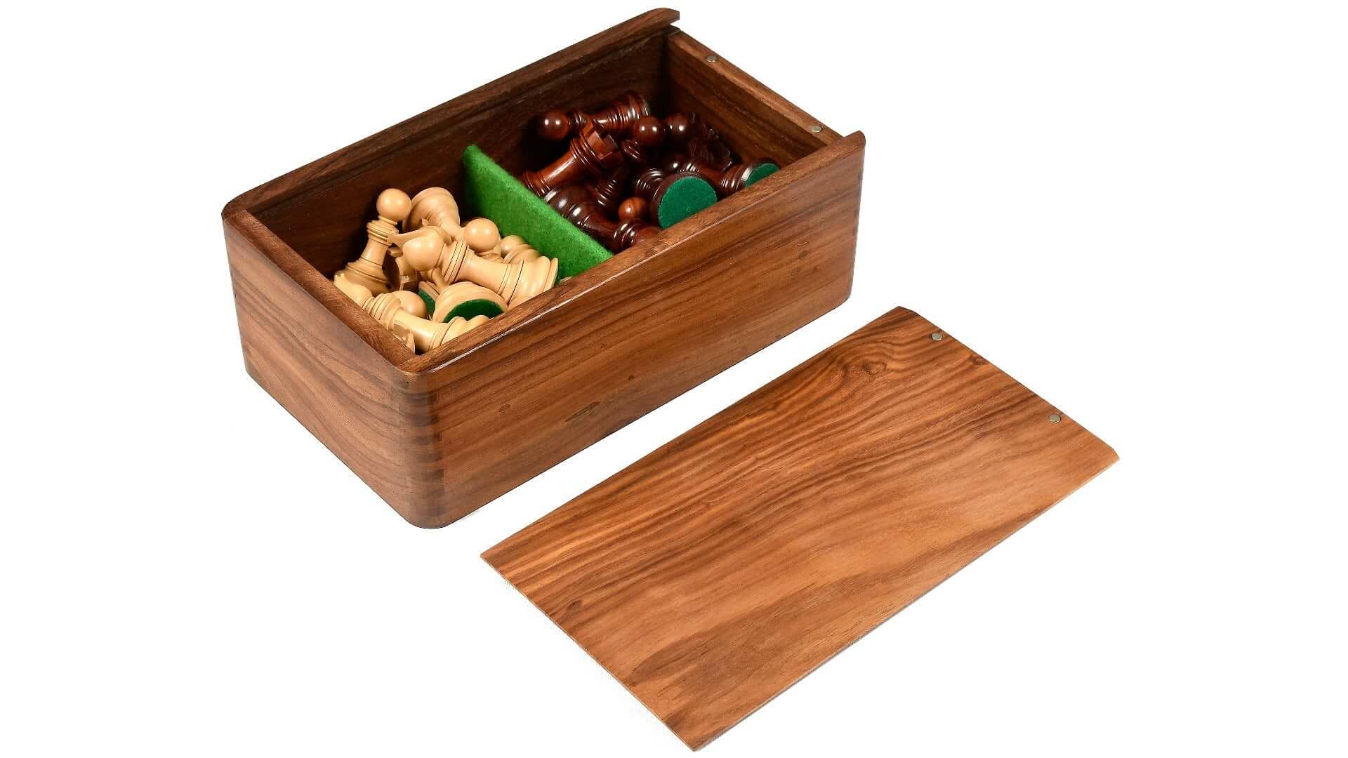 Sesham Wood Storage Box <br>for Chess Pieces