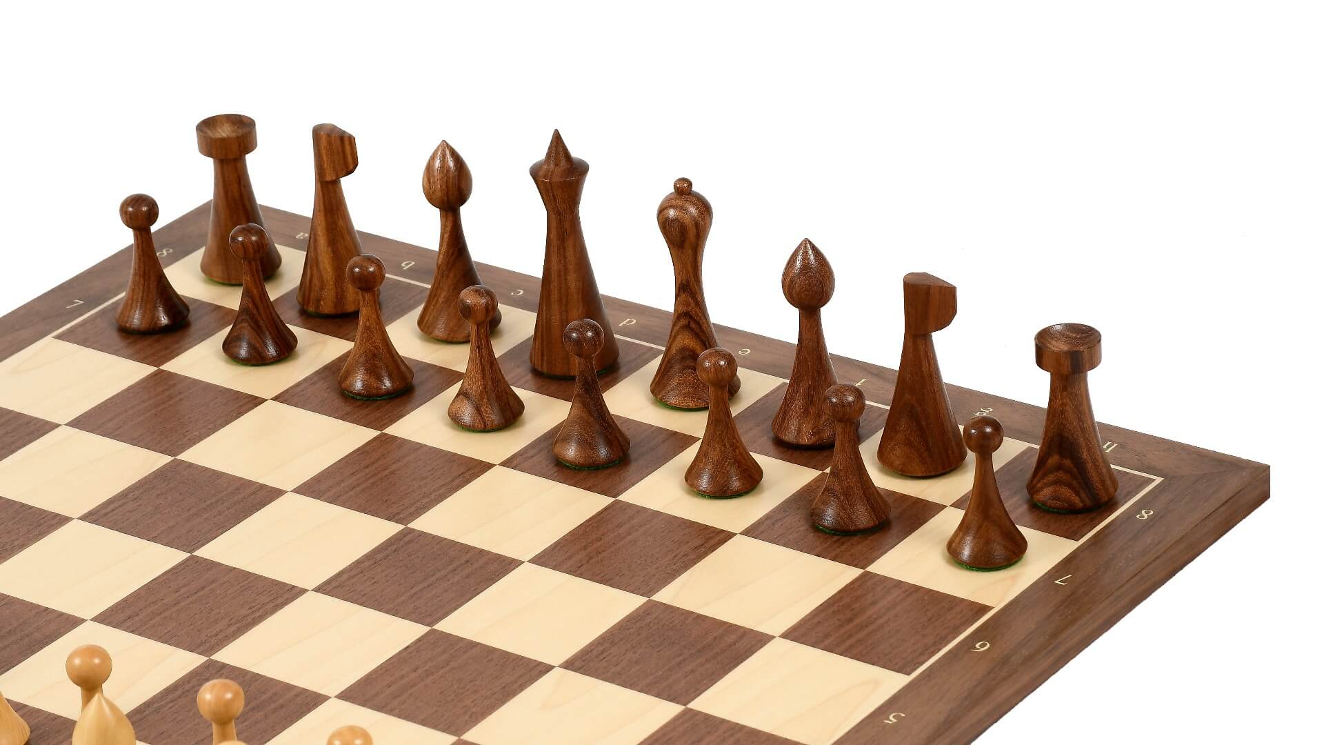 Contemporary Chess Set <br>Crafted in Walnut