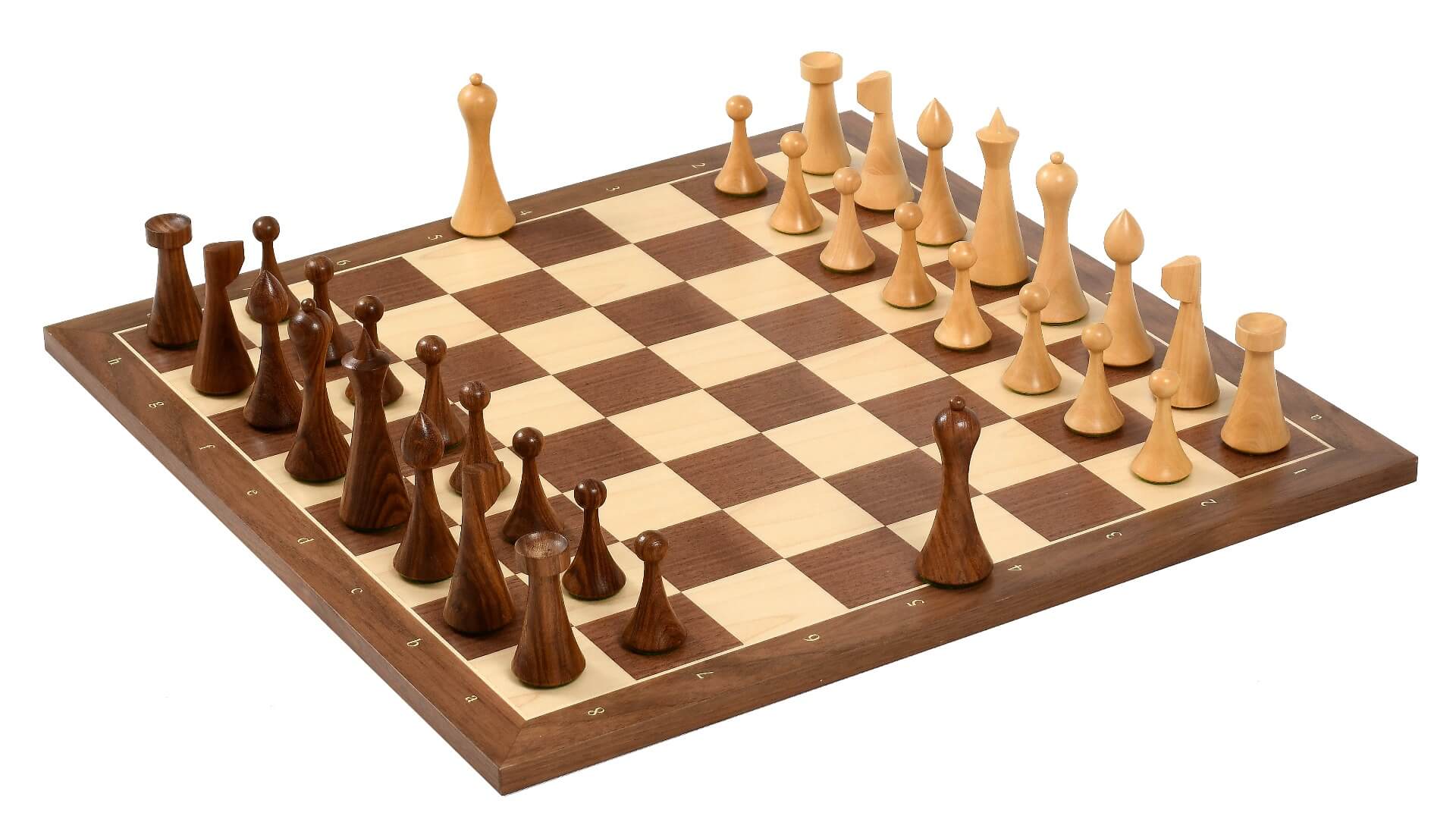 Contemporary Chess Set <br>Crafted in Walnut