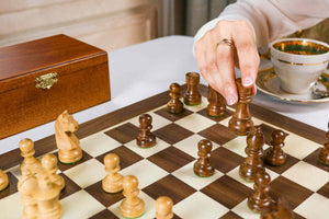 Eminence Chess Set <br>Crafted in Walnut and Maple