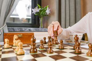 Eminence Chess Set <br>Crafted in Walnut and Maple