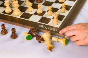 Distinction Chess Set <br>Crafted in Maple and Walnut