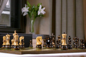 Elegance Chess Set <br>with Burnt Wood Pieces