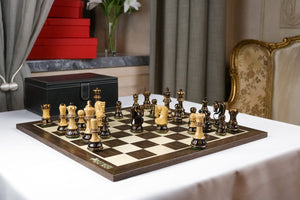 Elegance Chess Set <br>with Burnt Wood Pieces