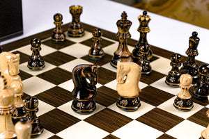 Elegance Chess Set <br>with Burnt Wood Pieces