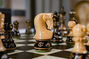 Elegance Chess Set <br>with Burnt Wood Pieces