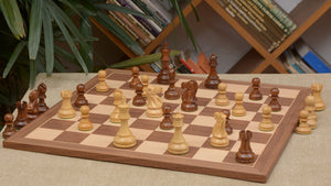 American Chess Set <br>Crafted in Walnut and Maple
