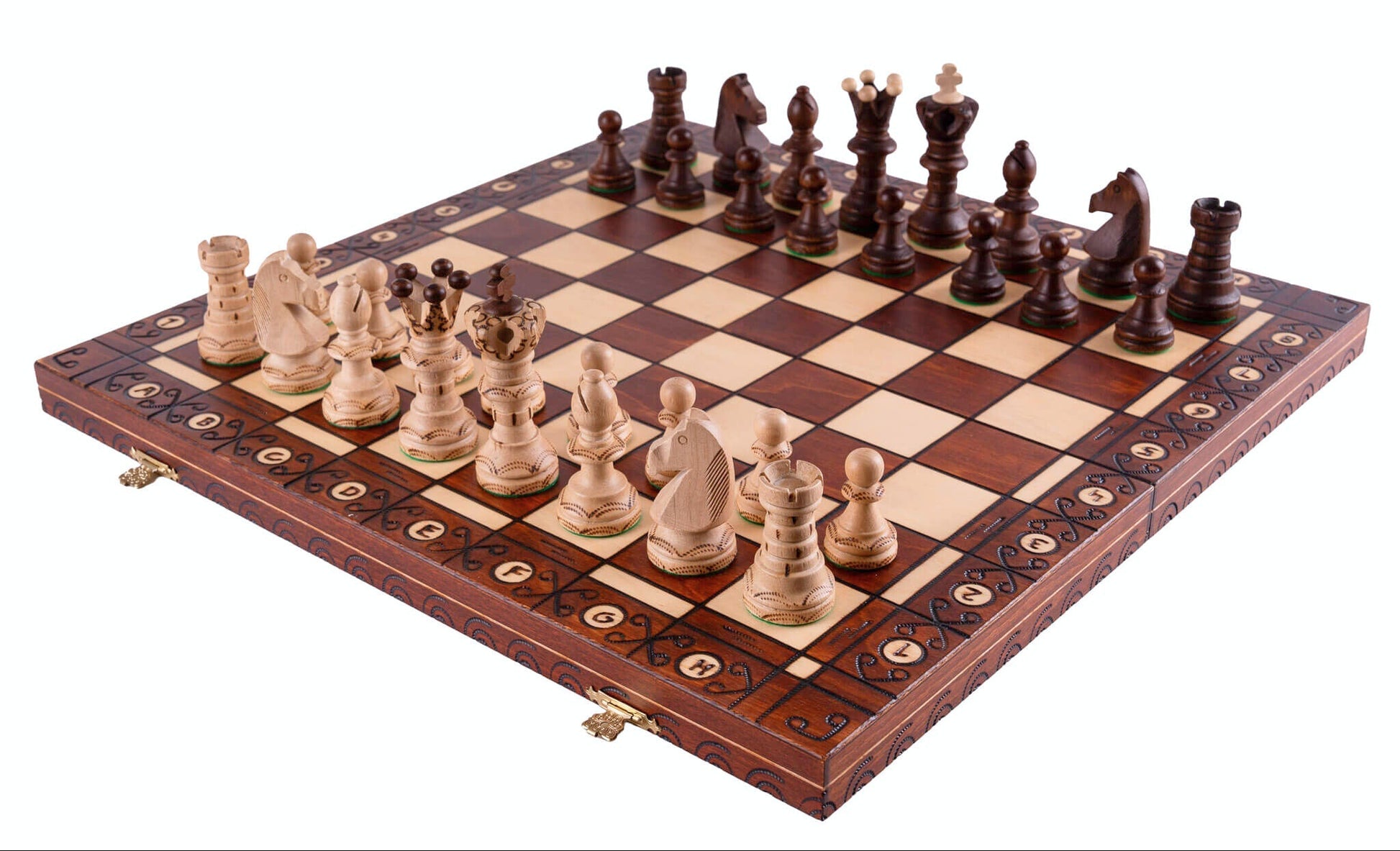Artisanal Chess Set <br>Crafted in Maple and Hornbeam