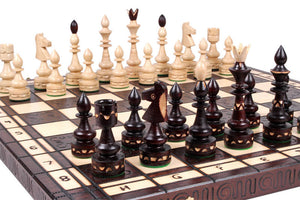 Antique Chess Set <br>Crafted in Maple and Hornbeam