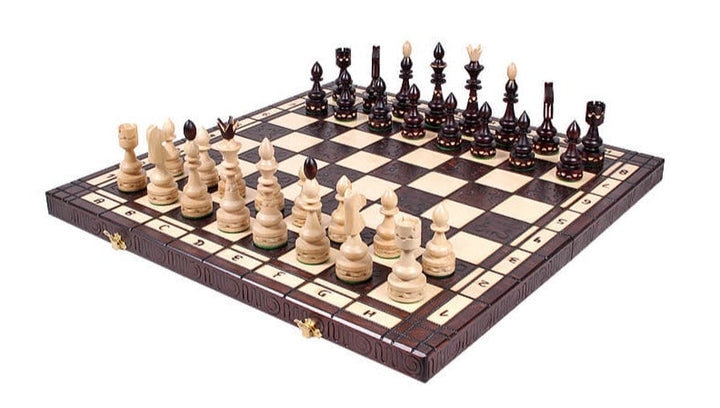 Antique Chess Set  Crafted in Maple and Hornbeam